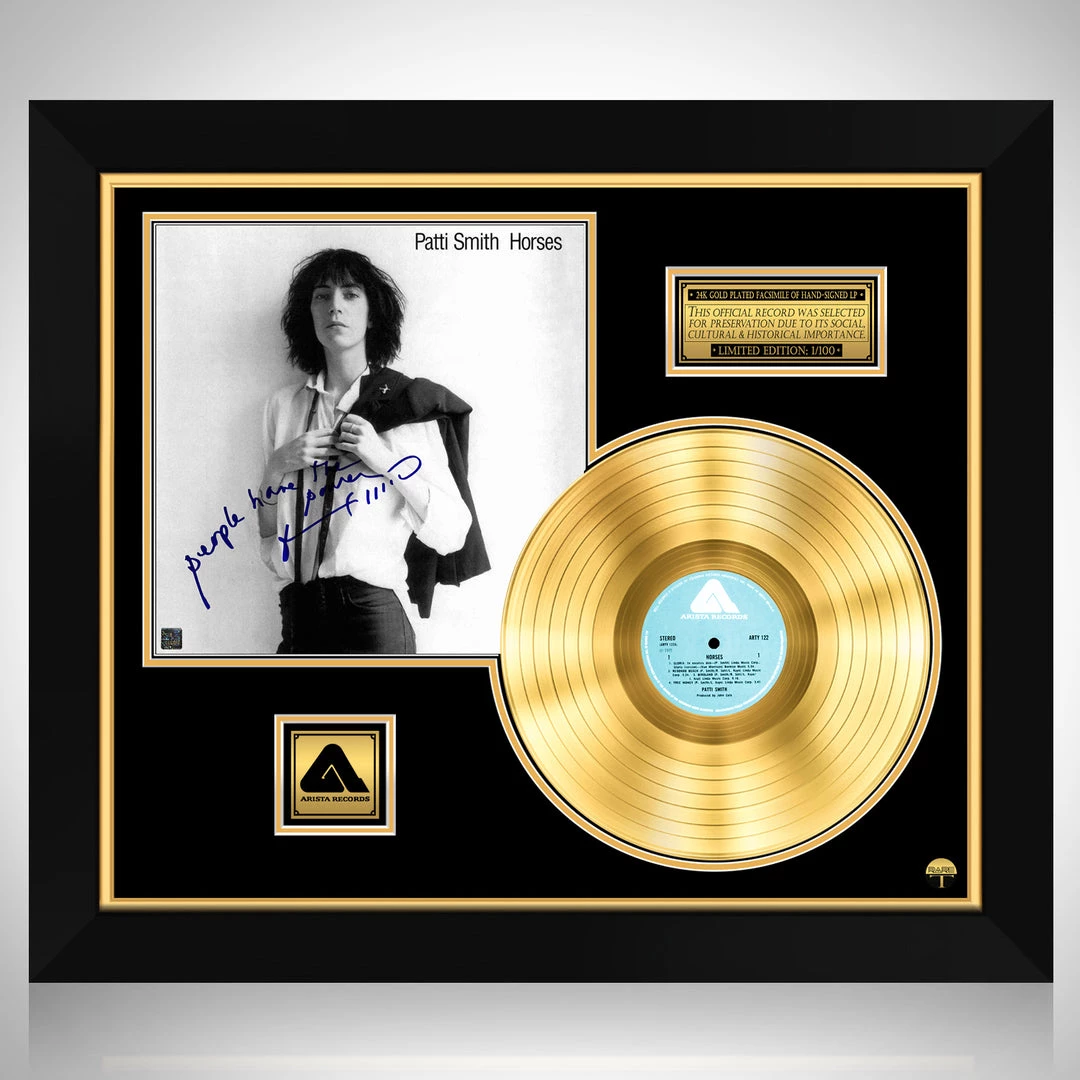 RARE-T Patti Smith - Horses Gold LP Limited Signature Edition Studio Licensed Custom Frame Limited Edition Frames 1 RARE-T Patti Smith - Horses Gold LP Limited Signature Edition Studio Licensed Custom Frame Limited Edition Frames