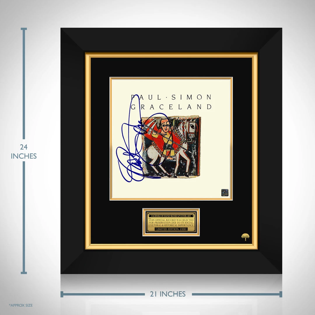RARE-T Paul Simon Graceland LP Cover Limited Signature Edition Studio Licensed Custom Frame Limited Edition Frames 4 RARE-T Paul Simon Graceland LP Cover Limited Signature Edition Studio Licensed Custom Frame Limited Edition Frames