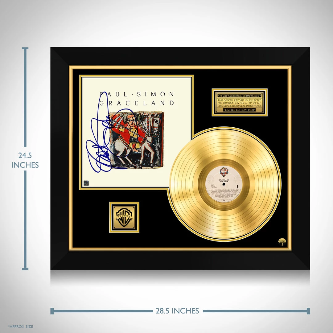 RARE-T Paul Simon Graceland Gold LP Limited Signature Edition Studio Licensed Custom Frame 6 RARE-T Paul Simon Graceland Gold LP Limited Signature Edition Studio Licensed Custom Frame