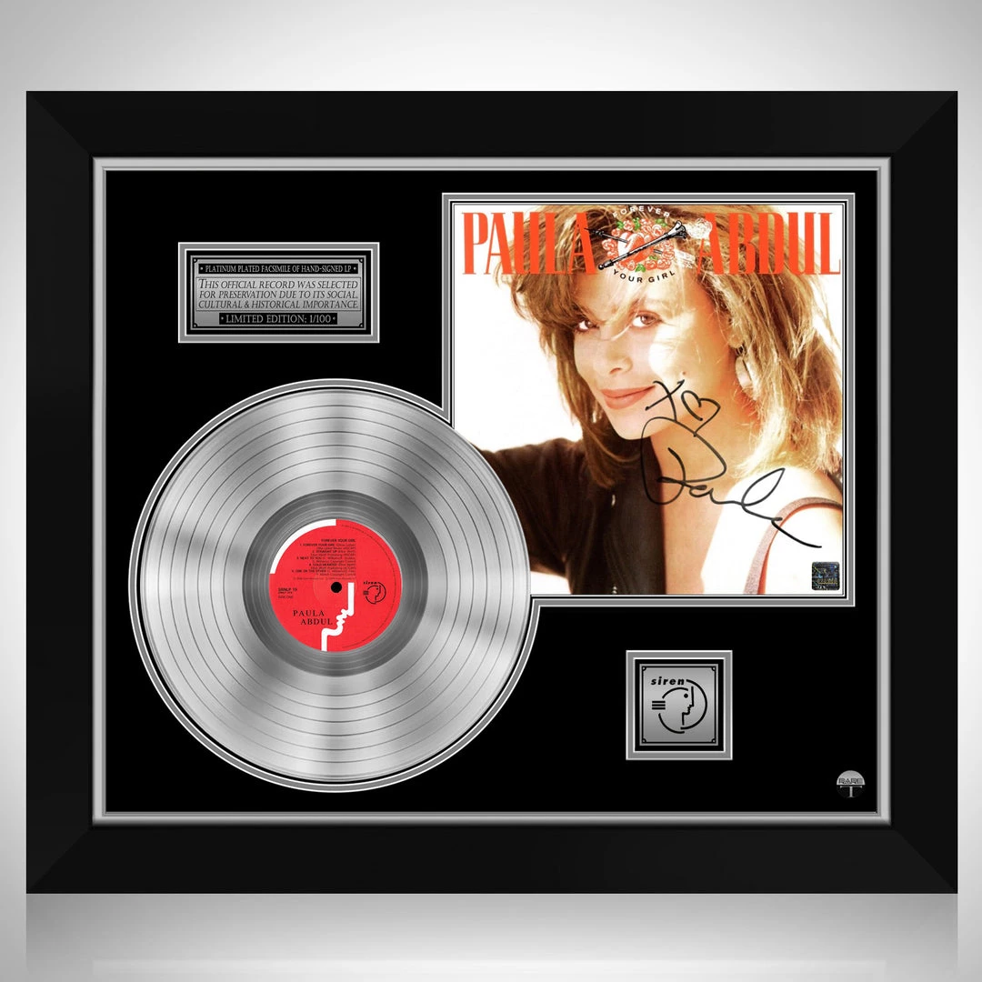 RARE-T Paula Abdul - Forever Your Girl Platinum LP Limited Signature Edition Studio Licensed Custom Frame Limited Edition Frames 1 RARE-T Paula Abdul - Forever Your Girl Platinum LP Limited Signature Edition Studio Licensed Custom Frame Limited Edition Frames