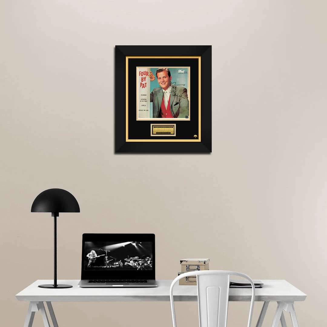 RARE-T Limited Edition Frames Pat Boone - Four By Pat LP Cover Limited Signature Edition Studio Licensed Custom Frame 2 RARE-T Limited Edition Frames Pat Boone - Four By Pat LP Cover Limited Signature Edition Studio Licensed Custom Frame