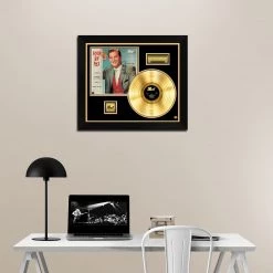 RARE-T Limited Edition Frames Pat Boone - Four By Pat Gold LP Limited Signature Edition Studio Licensed Custom Frame