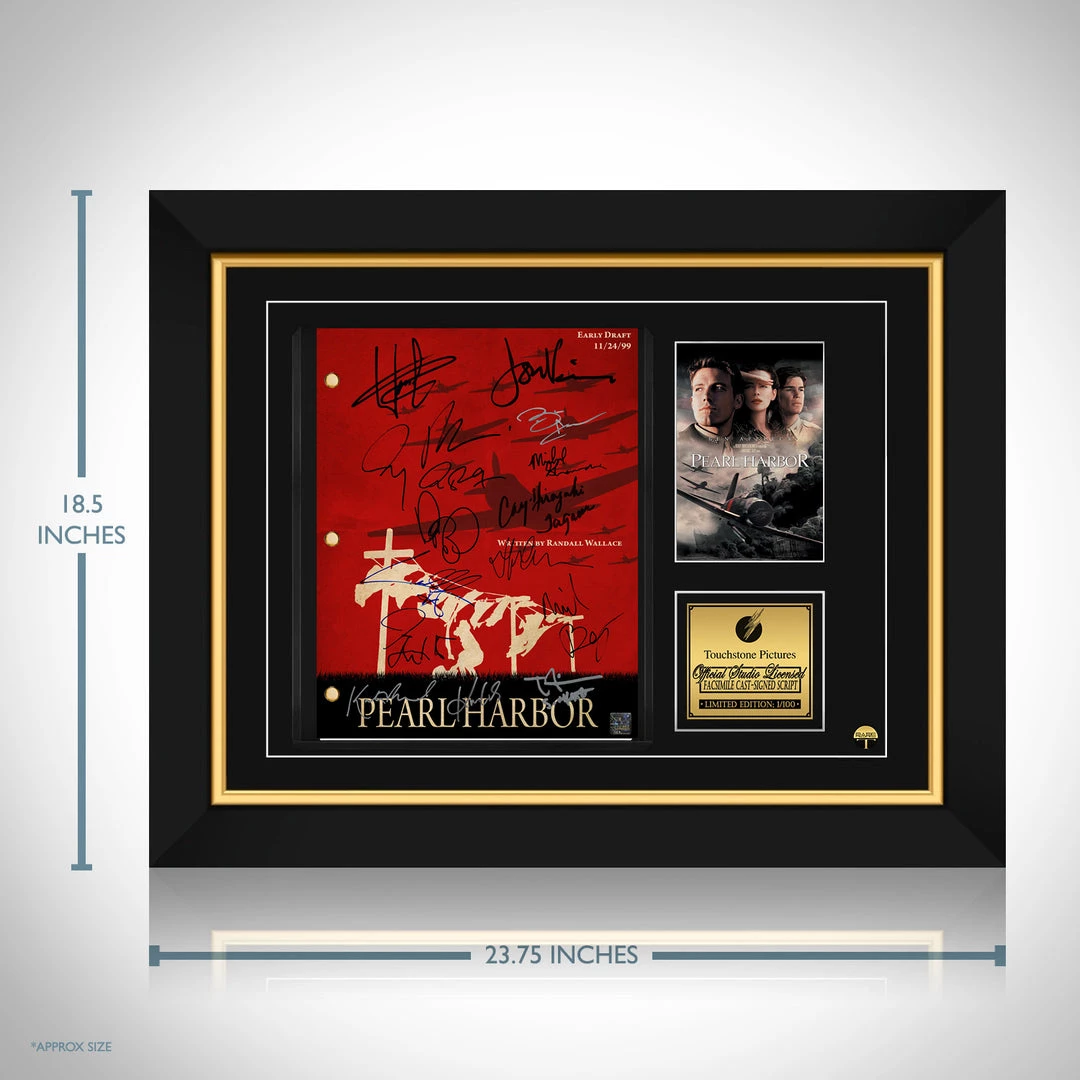 RARE-T Pearl Harbor Script Limited Signature Edition Studio Licensed Custom Frame Limited Edition Frames 3 RARE-T Pearl Harbor Script Limited Signature Edition Studio Licensed Custom Frame Limited Edition Frames