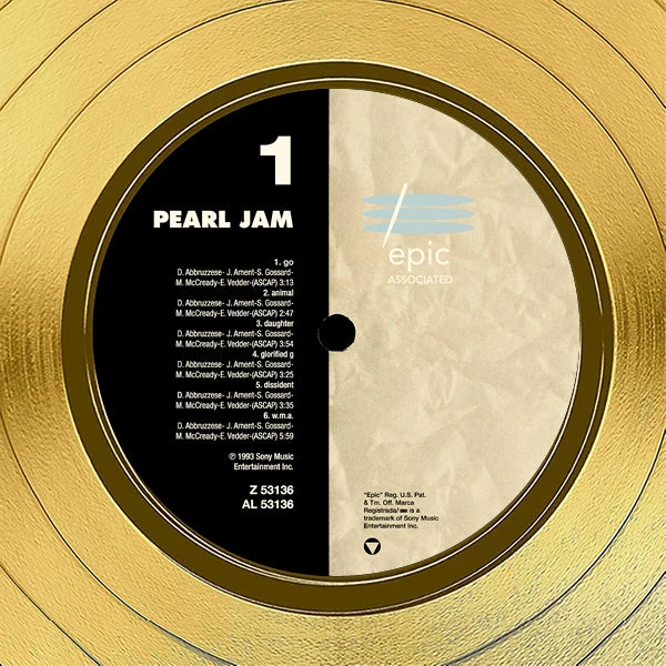 RARE-T Limited Edition Frames Pearl Jam - VS Gold LP Limited Signature Edition Studio Licensed Custom Frame 4 RARE-T Limited Edition Frames Pearl Jam - VS Gold LP Limited Signature Edition Studio Licensed Custom Frame