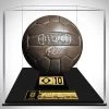 APW Pelé- 'Brasil' Hand-Signed Vintage 1966 Genuine Leather Soccer Ball By Pelé Custom Museum Display