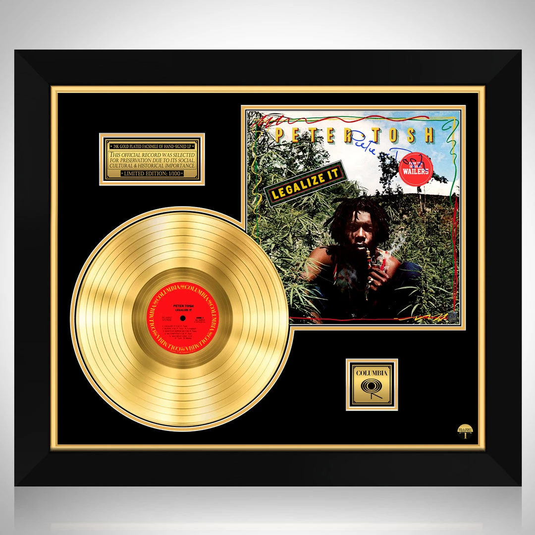 RARE-T Peter Tosh - Legalize It Gold LP Limited Signature Edition Studio Licensed Custom Frame Limited Edition Frames 1 RARE-T Peter Tosh - Legalize It Gold LP Limited Signature Edition Studio Licensed Custom Frame Limited Edition Frames