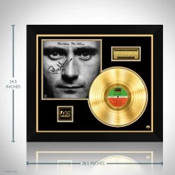 RARE-T Phil Collins Face Value Gold LP Limited Signature Edition Studio Licensed Custom Frame 15 RARE-T Phil Collins Face Value Gold LP Limited Signature Edition Studio Licensed Custom Frame