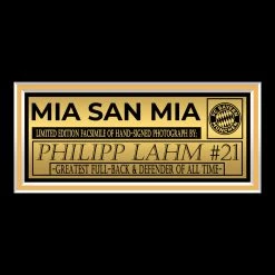 RARE-T Bayern Munich - Philipp Lahm Photo Limited Signature Edition Licensed Custom Frame