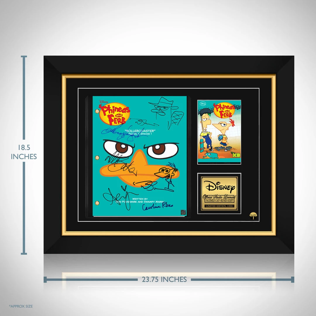 RARE-T Phineas And Ferb Script Limited Signature Edition Studio Licensed Custom Frame Limited Edition Frames 8 RARE-T Phineas And Ferb Script Limited Signature Edition Studio Licensed Custom Frame Limited Edition Frames