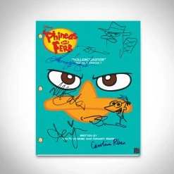 RARE-T Phineas And Ferb Script Limited Signature Edition Studio Licensed Custom Frame Limited Edition Frames