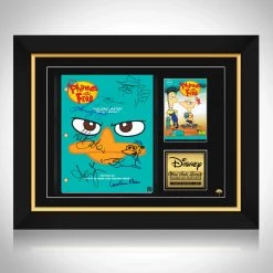 RARE-T Phineas And Ferb Script Limited Signature Edition Studio Licensed Custom Frame Limited Edition Frames