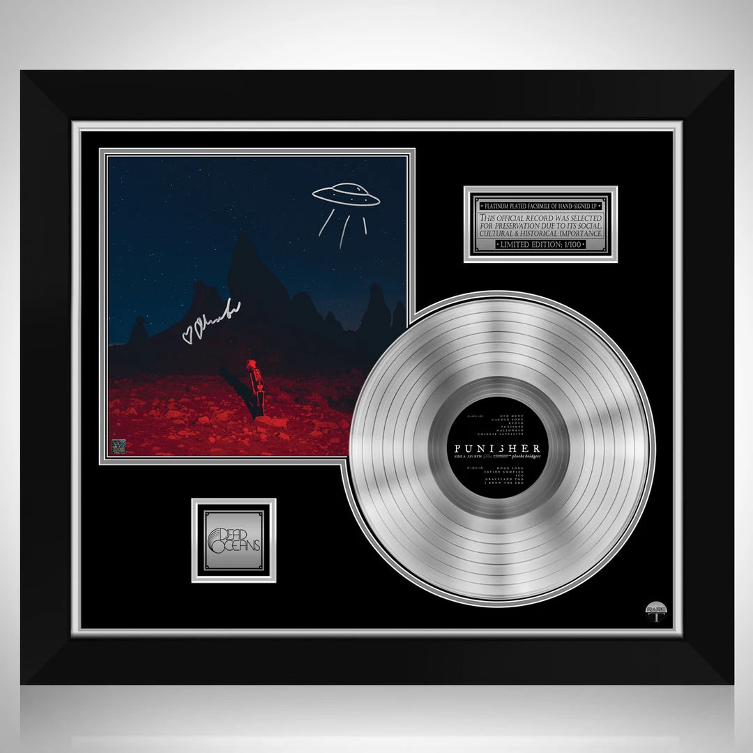 RARE-T Phoebe Bridgers - Punisher Platinum LP Limited Signature Edition Studio Licensed Custom Frame Limited Edition Frames 1 RARE-T Phoebe Bridgers - Punisher Platinum LP Limited Signature Edition Studio Licensed Custom Frame Limited Edition Frames