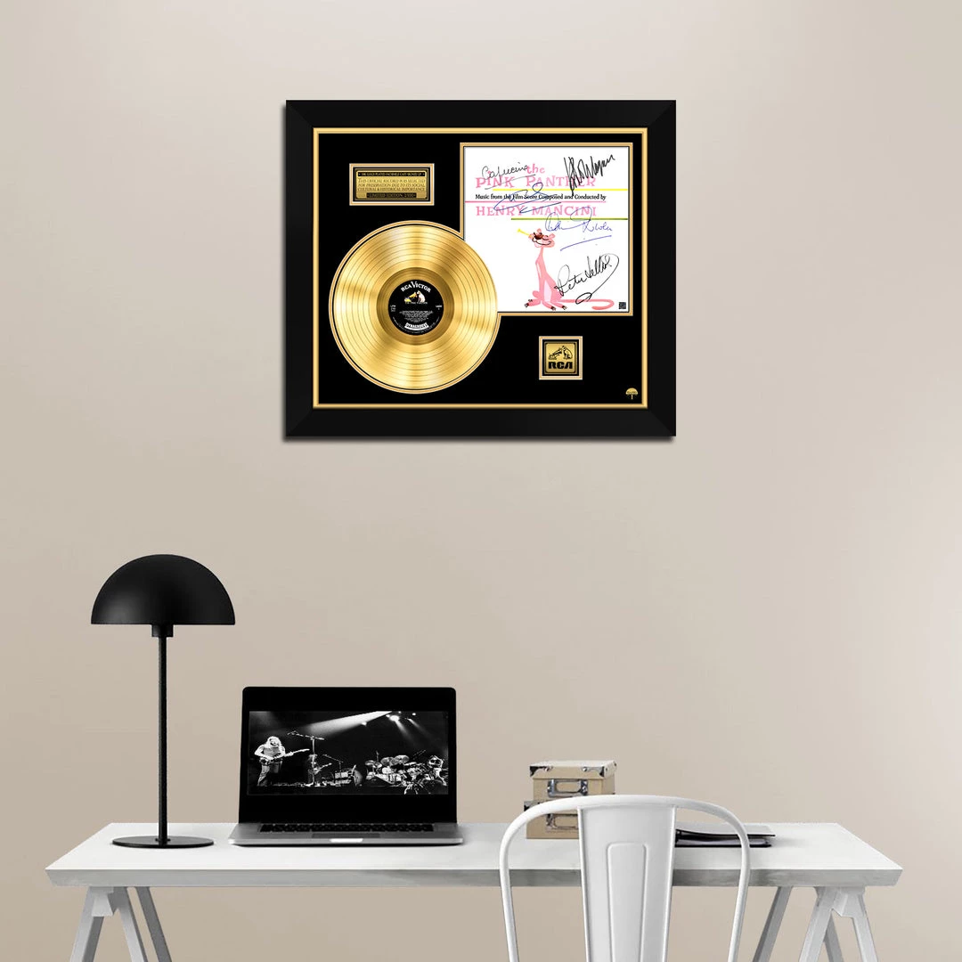 RARE-T Pink Panther - Original Soundtrack Gold LP Limited Signature Edition Studio Licensed Custom Frame Limited Edition Frames 2 RARE-T Pink Panther - Original Soundtrack Gold LP Limited Signature Edition Studio Licensed Custom Frame Limited Edition Frames