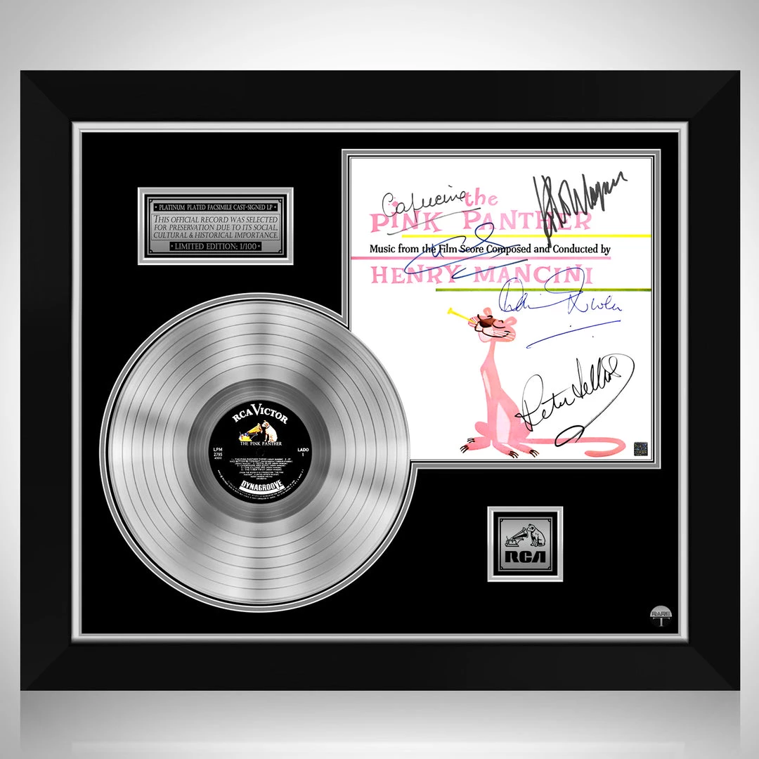 RARE-T Pink Panther - Original Soundtrack Platinum LP Limited Signature Edition Studio Licensed Custom Frame 1 RARE-T Pink Panther - Original Soundtrack Platinum LP Limited Signature Edition Studio Licensed Custom Frame