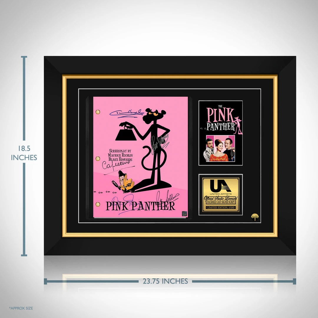 RARE-T Limited Edition Frames Pink Panther 1963 Transcript Limited Signature Edition Studio Licensed Custom Frame 2 RARE-T Limited Edition Frames Pink Panther 1963 Transcript Limited Signature Edition Studio Licensed Custom Frame