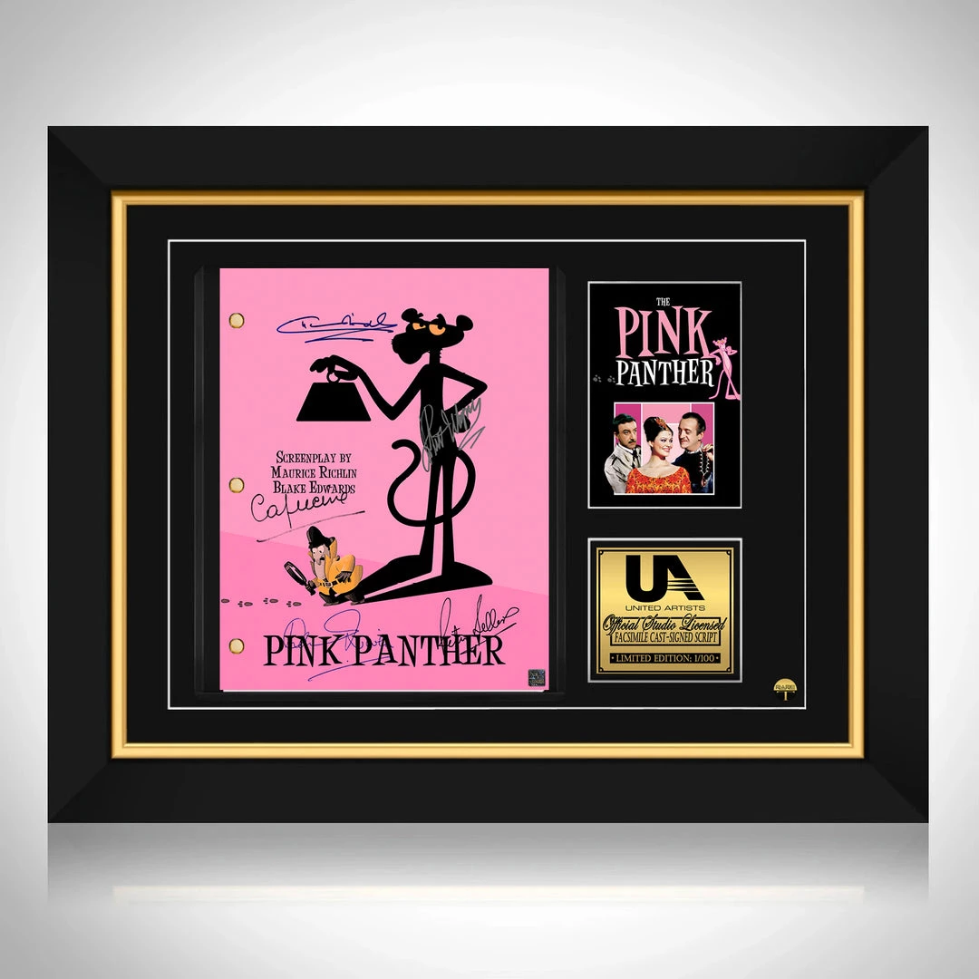 RARE-T Limited Edition Frames Pink Panther 1963 Transcript Limited Signature Edition Studio Licensed Custom Frame 1 RARE-T Limited Edition Frames Pink Panther 1963 Transcript Limited Signature Edition Studio Licensed Custom Frame