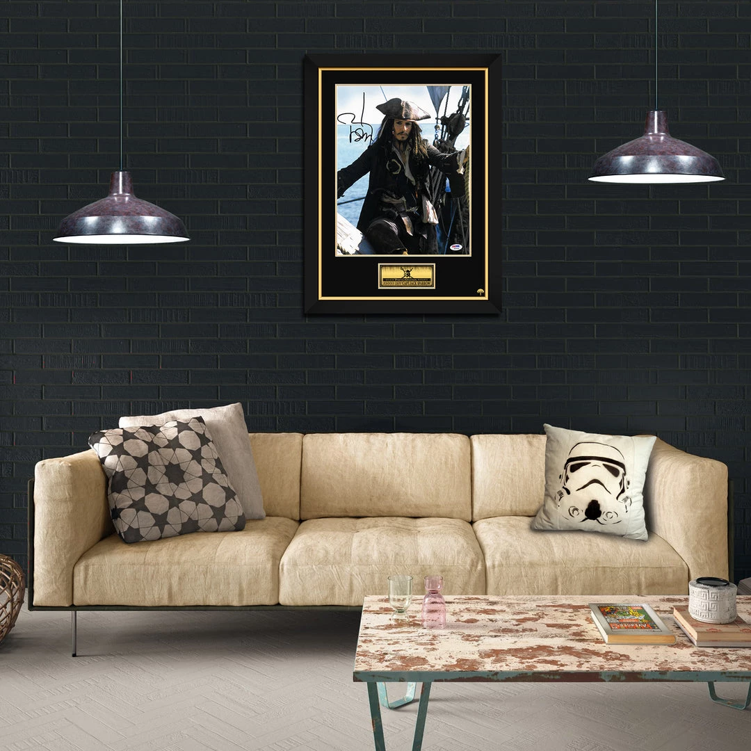 PPC Signed Memorabilia Pirates Of The Caribbean - Psa/Dna Certified Captain Jack Sparrow Mini Poster Hand-Signed By Johnny Depp Custom Frame 2 PPC Signed Memorabilia Pirates Of The Caribbean - Psa/Dna Certified Captain Jack Sparrow Mini Poster Hand-Signed By Johnny Depp Custom Frame