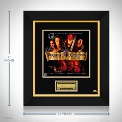 RARE-T Pirates Of The Caribbean The Cursed Of The Black Pearl - Original Motion Picture Soundtrack LP Cover Limited Signature Edition Studio Licensed Custom Frame