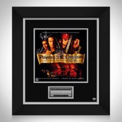 RARE-T Pirates Of The Caribbean The Cursed Of The Black Pearl - Original Motion Picture Soundtrack LP Cover Limited Signature Edition Studio Licensed Custom Frame