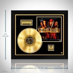 RARE-T Pirates Of The Caribbean The Cursed Of The Black Pearl - Original Motion Picture Soundtrack Gold LP Limited Signature Edition Studio Licensed Custom Frame NEW 15 RARE-T Pirates Of The Caribbean The Cursed Of The Black Pearl - Original Motion Picture Soundtrack Gold LP Limited Signature Edition Studio Licensed Custom Frame NEW