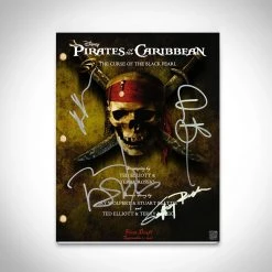 RARE-T Limited Edition Frames Pirates Of The Caribbean Movie Script Limited Signature Edition Studio Licensed Custom Frame