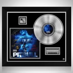 Rare-T Limited Edition Frames Pitbull - Planet Pit Platinum LP Limited Signature Edition Studio Licensed Custom Frame