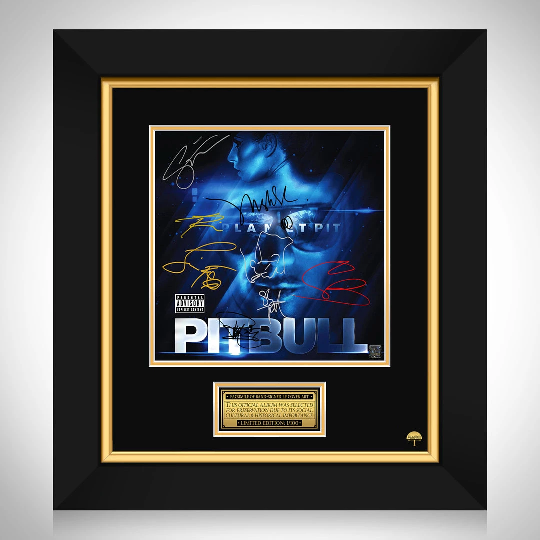 RARE-T Limited Edition Frames Pitbull - Planet Pit LP Cover Limited Signature Edition Studio Licensed Custom Frame 1 RARE-T Limited Edition Frames Pitbull - Planet Pit LP Cover Limited Signature Edition Studio Licensed Custom Frame