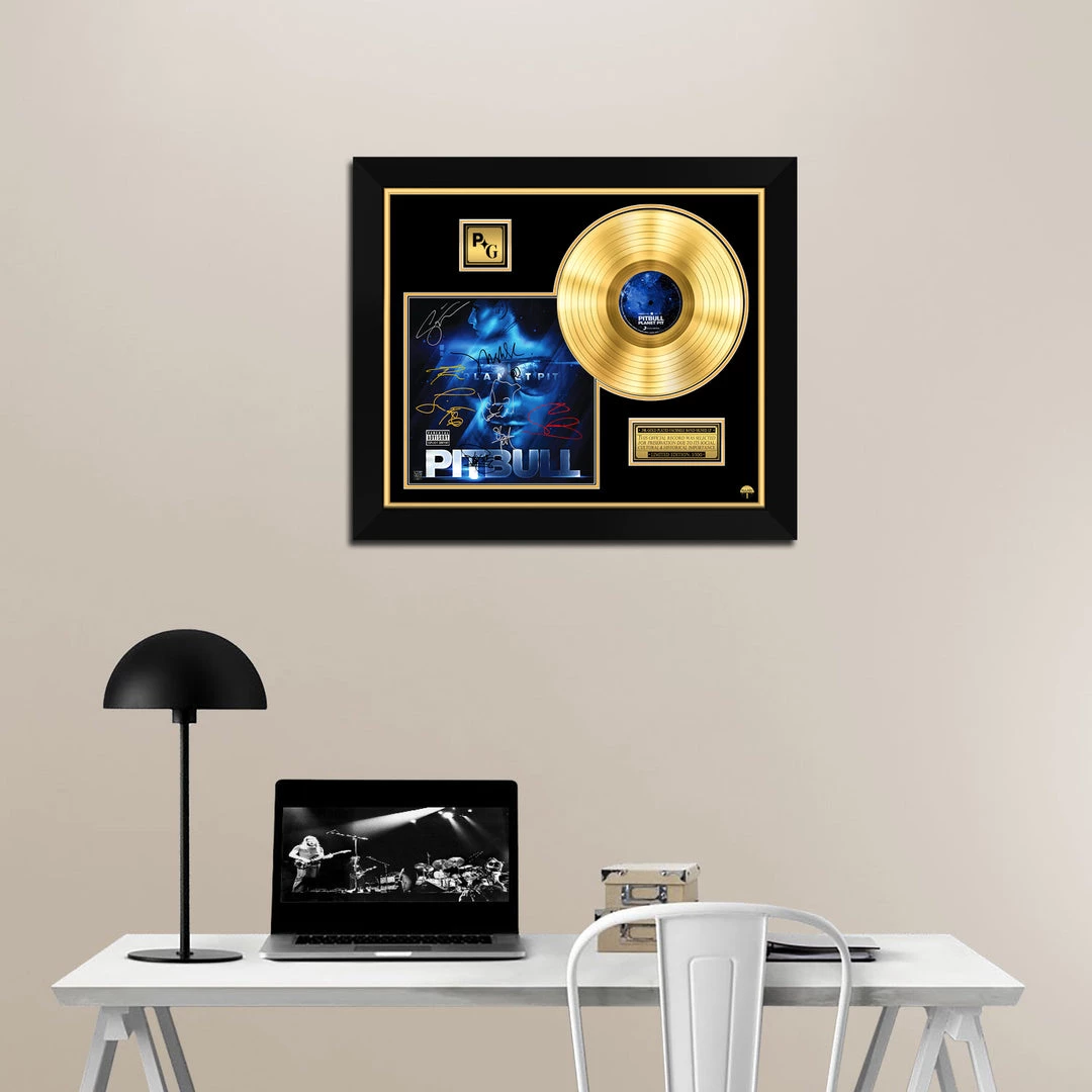 Rare-T Pitbull - Planet Pit Gold LP Limited Signature Edition Studio Licensed Custom Frame 2 Rare-T Pitbull - Planet Pit Gold LP Limited Signature Edition Studio Licensed Custom Frame
