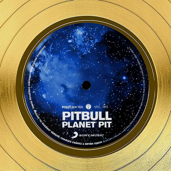 Rare-T Pitbull - Planet Pit Gold LP Limited Signature Edition Studio Licensed Custom Frame 6 Rare-T Pitbull - Planet Pit Gold LP Limited Signature Edition Studio Licensed Custom Frame