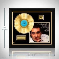 RARE-T Plácido Domingo With John Denver - Perhaps Love Gold LP Limited Signature Edition Studio Licensed Custom Frame