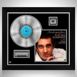 Rare-T Plácido Domingo With John Denver - Perhaps Love Platinum LP Limited Signature Edition Studio Licensed Custom Frame