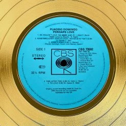 RARE-T Plácido Domingo With John Denver - Perhaps Love Gold LP Limited Signature Edition Studio Licensed Custom Frame