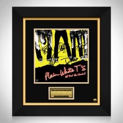 RARE-T Limited Edition Frames Plain White T's - All That We Needed LP Cover Limited Signature Edition Studio Licensed Custom Frame