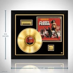RARE-T Planet Terror - Original Motion Picture Soundtrack Gold LP Limited Signature Edition Studio Licensed Custom Frame