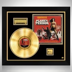 RARE-T Planet Terror - Original Motion Picture Soundtrack Gold LP Limited Signature Edition Studio Licensed Custom Frame