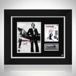RARE-T Hugh Hefner Playboy Plane Photo Limited Signature Edition Licensed Custom Frame