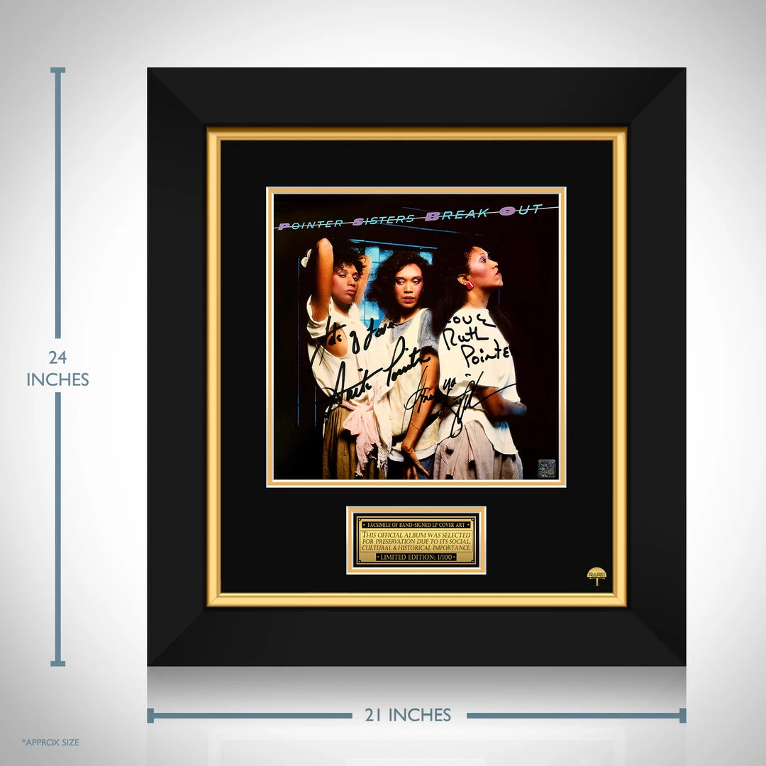 RARE-T Limited Edition Frames Pointer Sisters - Break Out LP Cover Limited Signature Edition Studio Licensed Custom Frame 3 RARE-T Limited Edition Frames Pointer Sisters - Break Out LP Cover Limited Signature Edition Studio Licensed Custom Frame