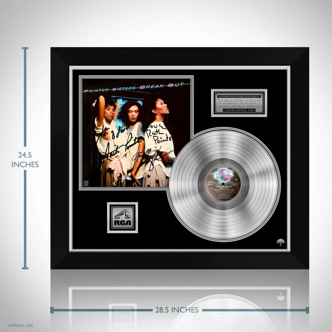 RARE-T Pointer Sisters - Break Out Platinum LP Limited Signature Edition Studio Licensed Custom Frame Limited Edition Frames 3 RARE-T Pointer Sisters - Break Out Platinum LP Limited Signature Edition Studio Licensed Custom Frame Limited Edition Frames