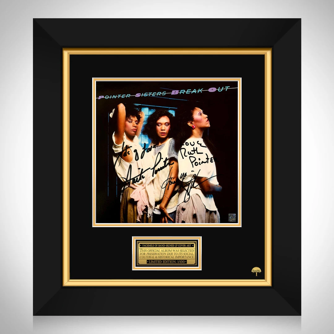 RARE-T Limited Edition Frames Pointer Sisters - Break Out LP Cover Limited Signature Edition Studio Licensed Custom Frame 1 RARE-T Limited Edition Frames Pointer Sisters - Break Out LP Cover Limited Signature Edition Studio Licensed Custom Frame