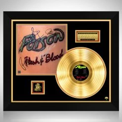 RARE-T Poison Flesh & Blood Gold LP Limited Signature Edition Studio Licensed Custom Frame