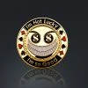 RARE-T 24K Gold Plated 'I'M Not Lucky, I'M So Good' Poker Chip Card Guard Ready To Ship! 48 Hour Shipping!