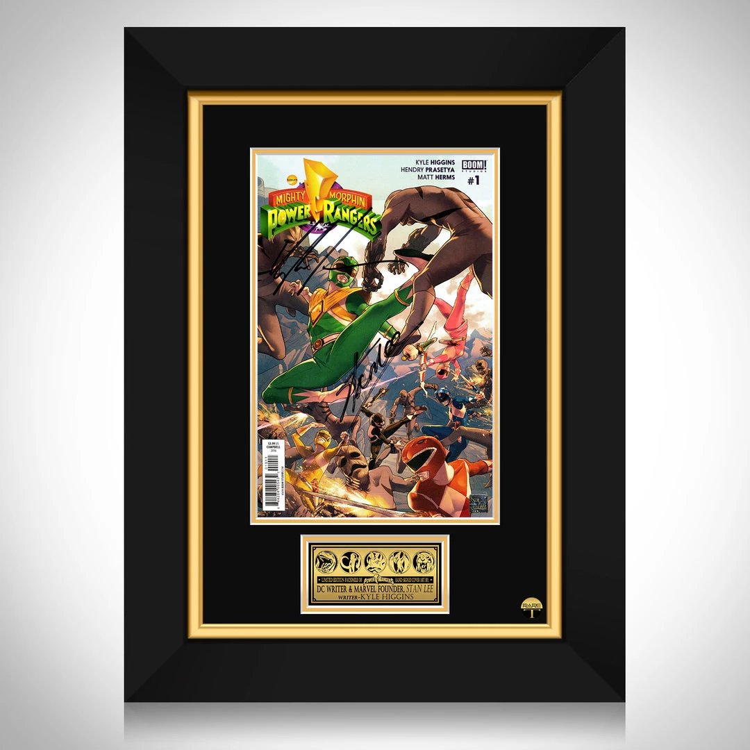 RARE-T Mighty Morphin Power Rangers #1 Limited Signature Edition Comic Book Cover Art Custom Frame 1 RARE-T Mighty Morphin Power Rangers #1 Limited Signature Edition Comic Book Cover Art Custom Frame