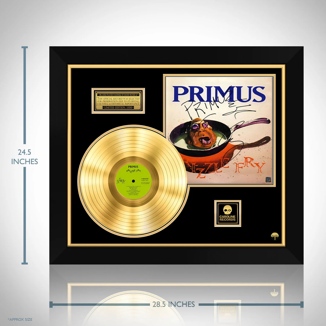 RARE-T Primus Frizzle Fry Gold LP Limited Signature Edition Studio Licensed Custom Frame 6 RARE-T Primus Frizzle Fry Gold LP Limited Signature Edition Studio Licensed Custom Frame