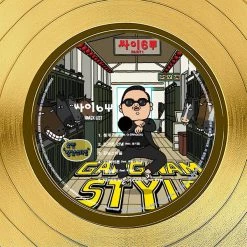 RARE-T PSY - 6 Gold LP Limited Signature Edition Studio Licensed Custom Frame Limited Edition Frames