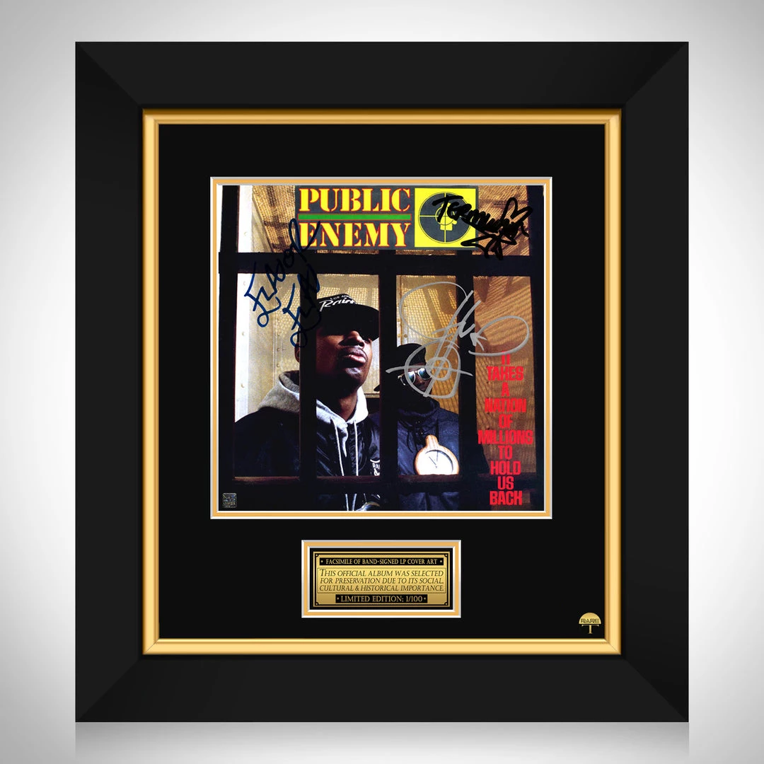 RARE-T Limited Edition Frames Public Enemy - It Takes A Nation Of Millions To Hold Us Back LP Cover Limited Signature Edition Studio Licensed Custom Frame 1 RARE-T Limited Edition Frames Public Enemy - It Takes A Nation Of Millions To Hold Us Back LP Cover Limited Signature Edition Studio Licensed Custom Frame