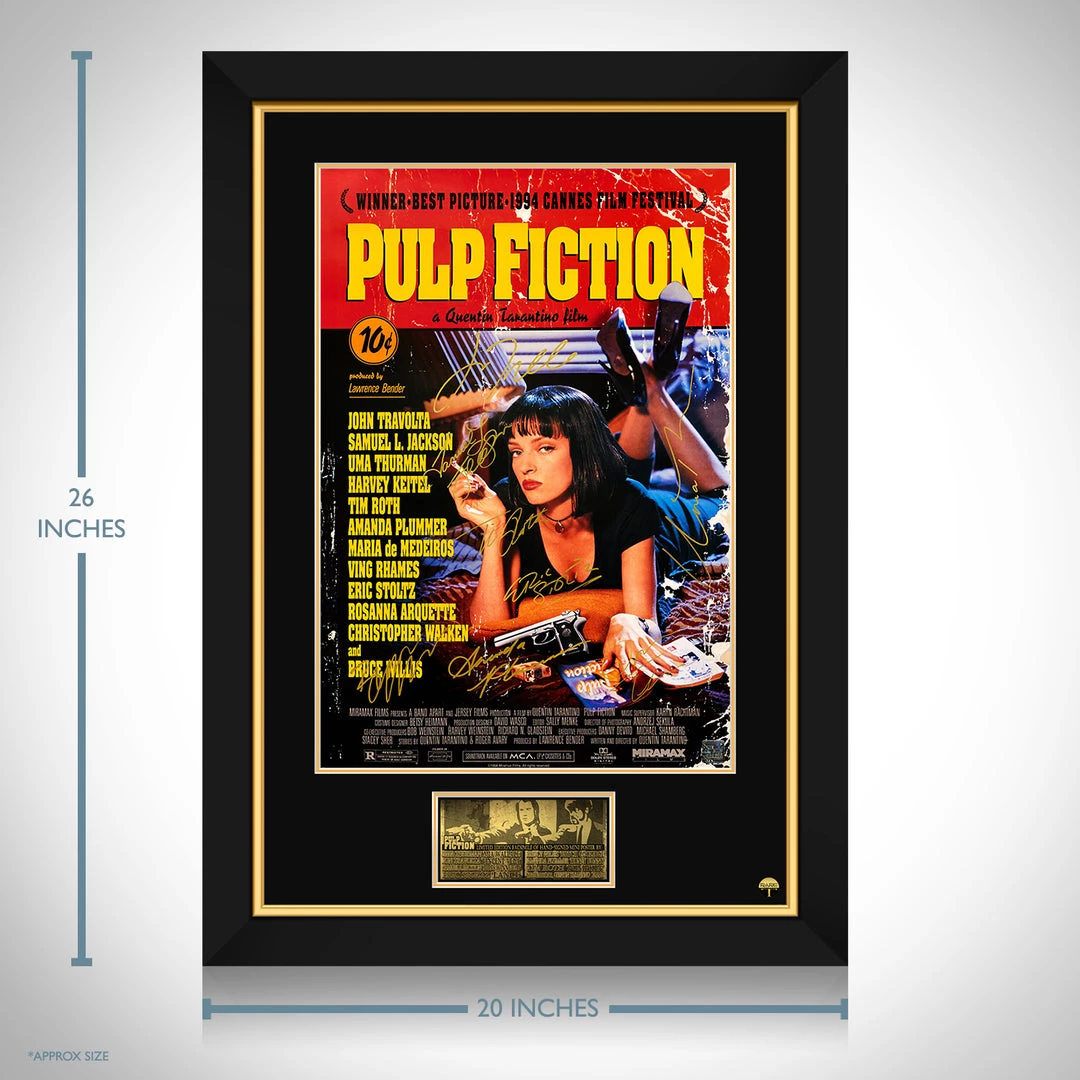 RARE-T Pulp Fiction Movie Mini Poster Limited Signature Edition Studio Licensed Custom Frame 3 RARE-T Pulp Fiction Movie Mini Poster Limited Signature Edition Studio Licensed Custom Frame