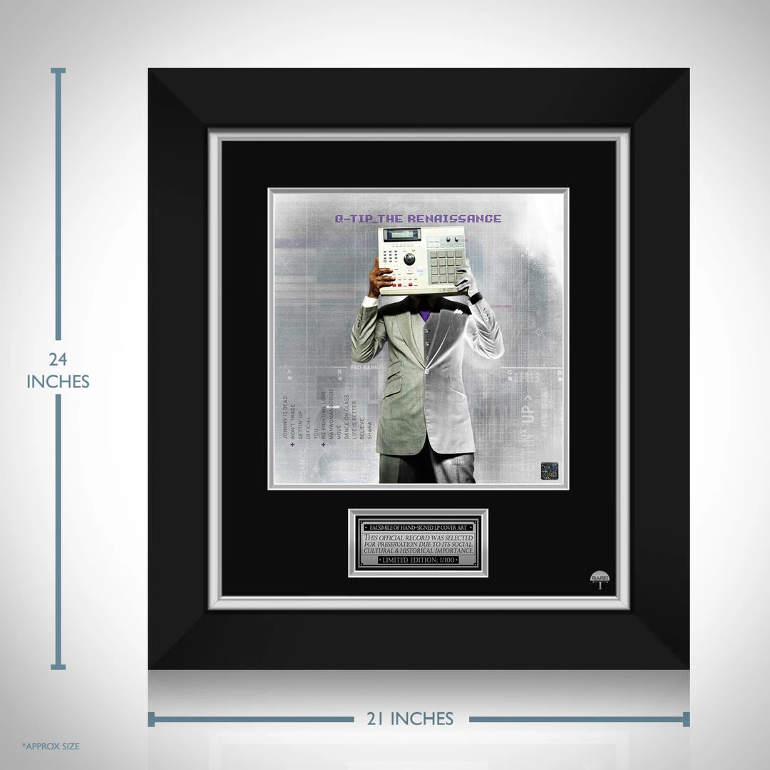RARE-T Q-Tip - The Renaissance LP Cover Limited Signature Edition Studio Licensed Custom Frame Limited Edition Frames 3 RARE-T Q-Tip - The Renaissance LP Cover Limited Signature Edition Studio Licensed Custom Frame Limited Edition Frames