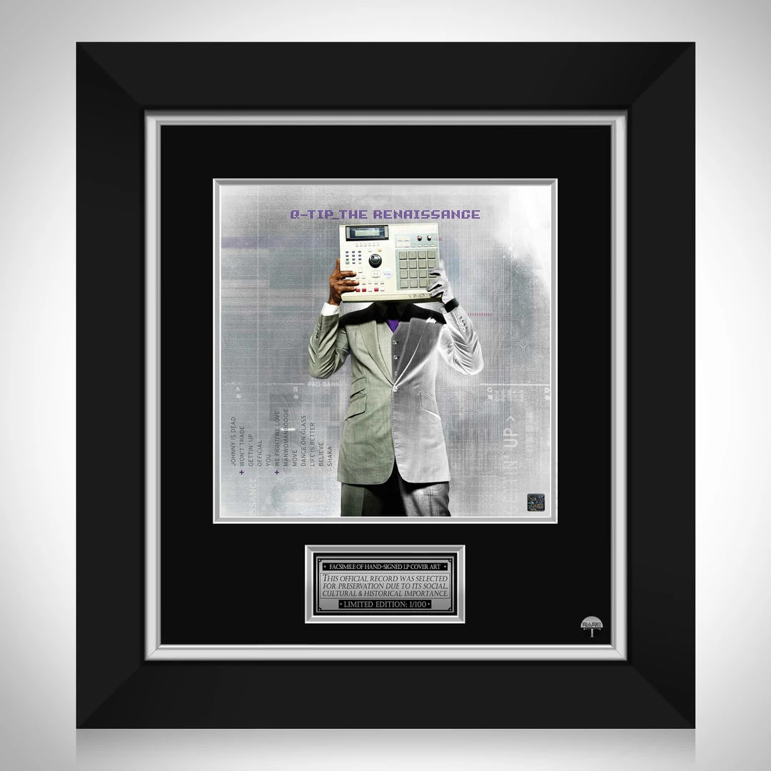 RARE-T Q-Tip - The Renaissance LP Cover Limited Signature Edition Studio Licensed Custom Frame Limited Edition Frames 1 RARE-T Q-Tip - The Renaissance LP Cover Limited Signature Edition Studio Licensed Custom Frame Limited Edition Frames