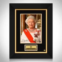 RARE-T Queen Elizabeth II Photo Limited Signature Edition Studio Licensed Custom Frame Limited Edition Frames