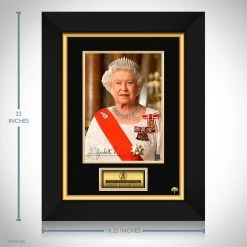 RARE-T Queen Elizabeth II Photo Limited Signature Edition Studio Licensed Custom Frame Limited Edition Frames